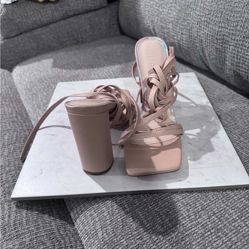 Elegant Nude Strappy Heels